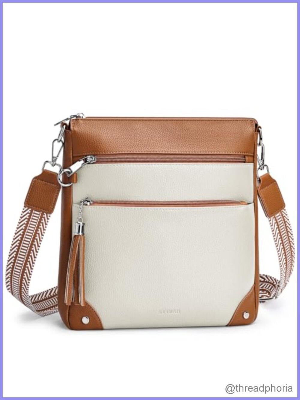 Anti-Theft RFID Blocking Vegan Leather Crossbody Bag with Wallet